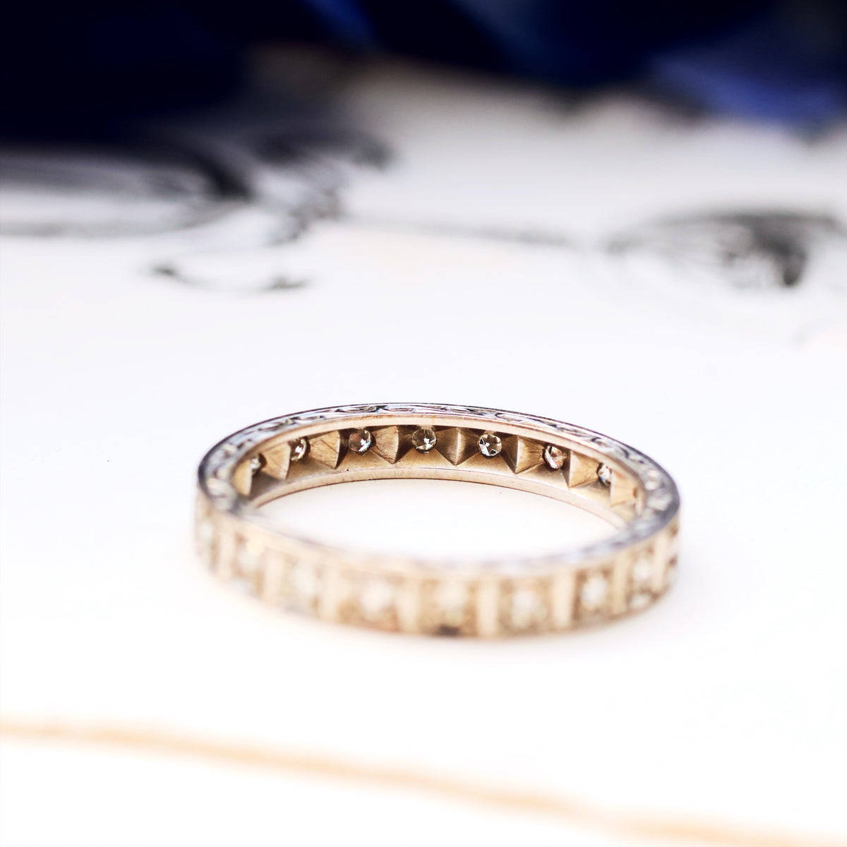 Vintage Size 'N' Diamond Full Eternity Ring
