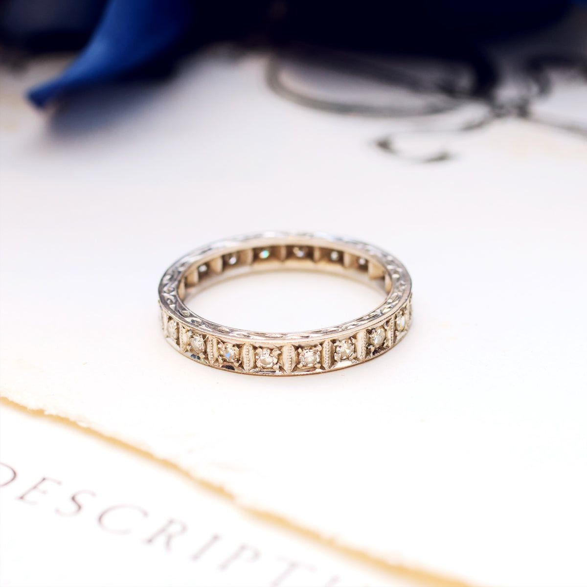 Vintage Size 'N' Diamond Full Eternity Ring
