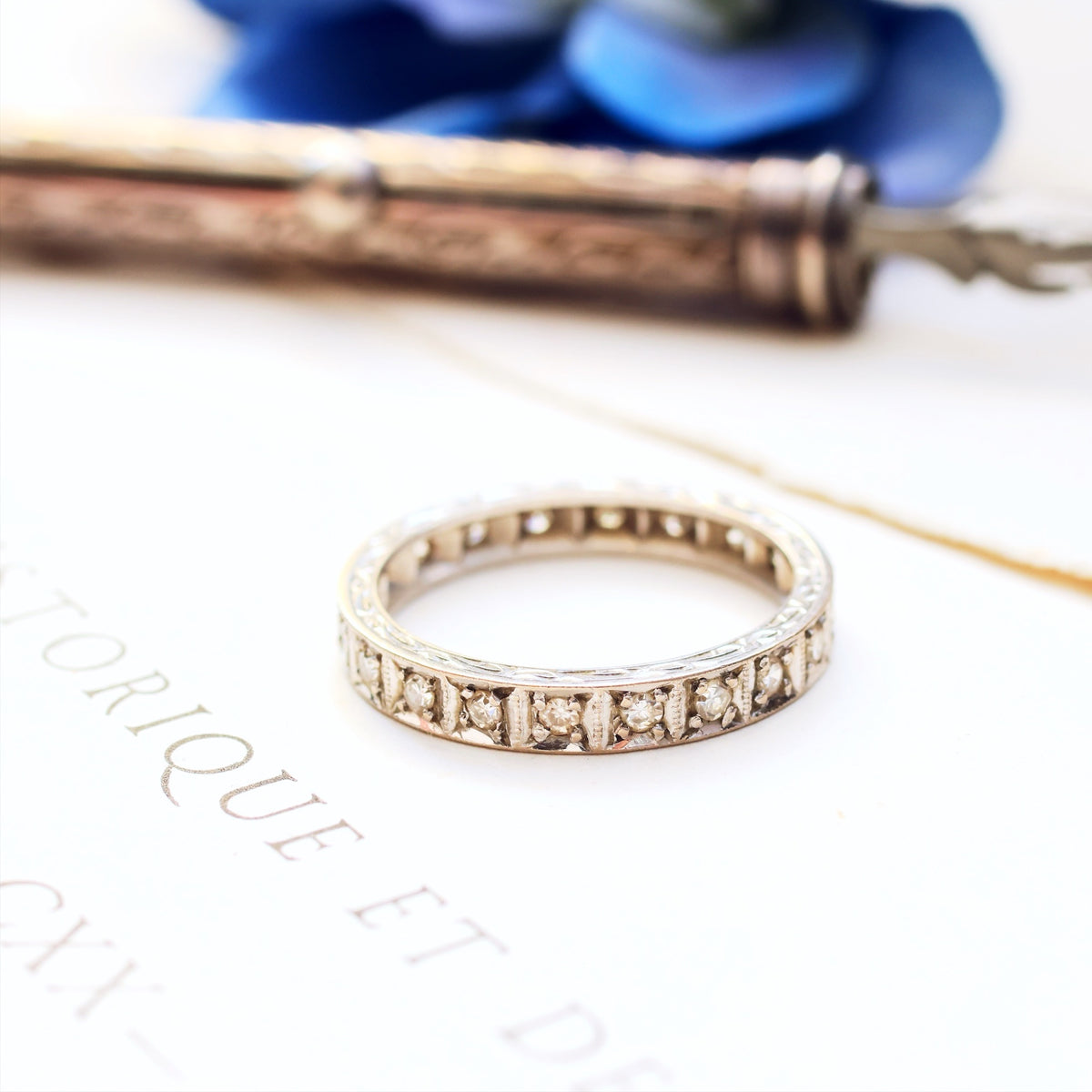 Vintage Size 'N' Diamond Full Eternity Ring