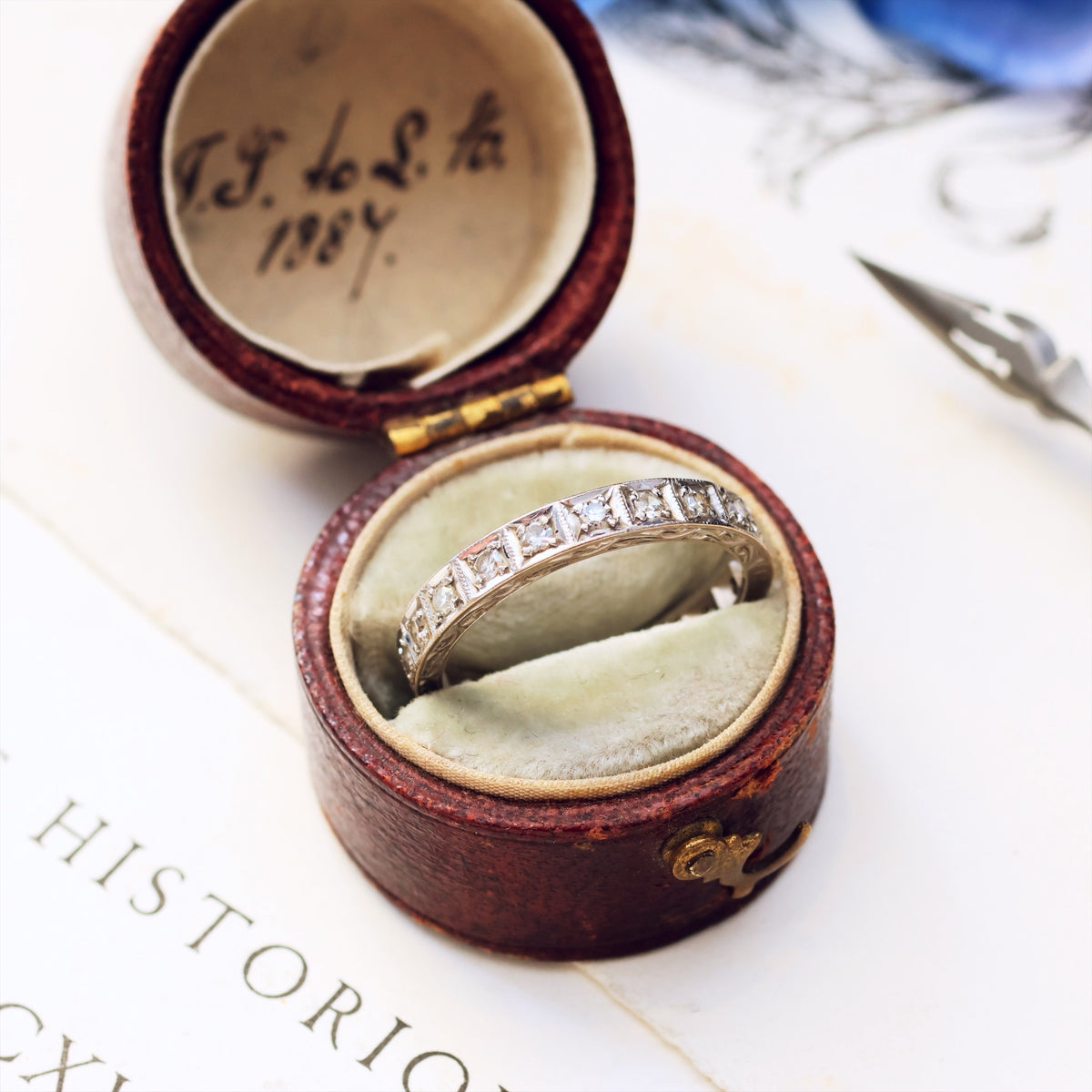 Vintage Size 'N' Diamond Full Eternity Ring