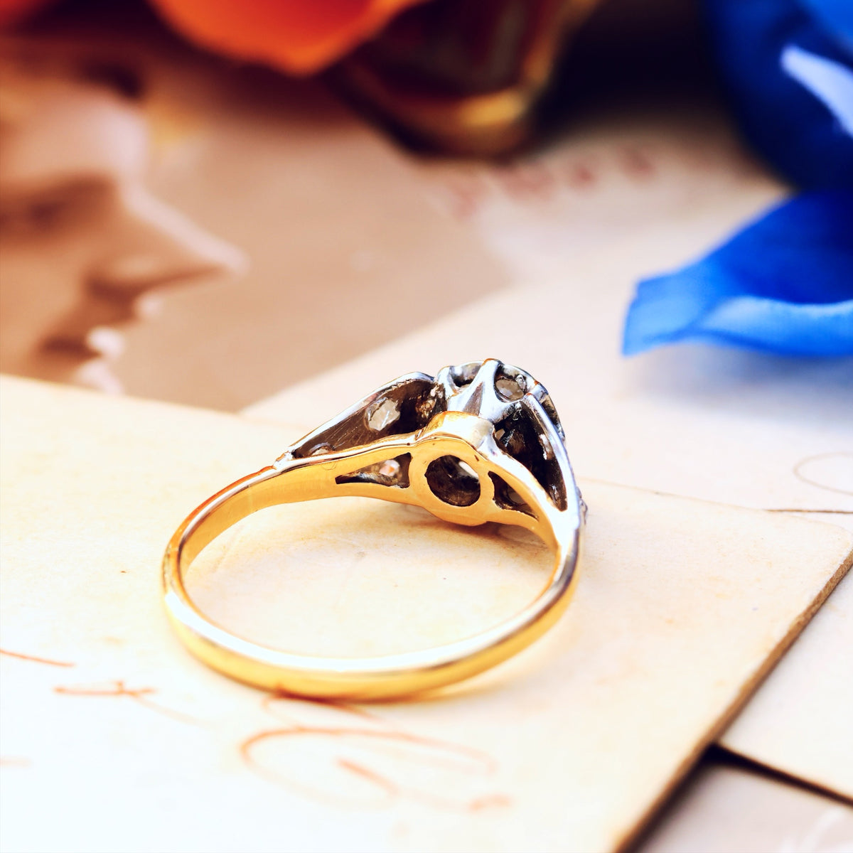 Vintage Art Deco Diamond Solitaire Engagement Ring
