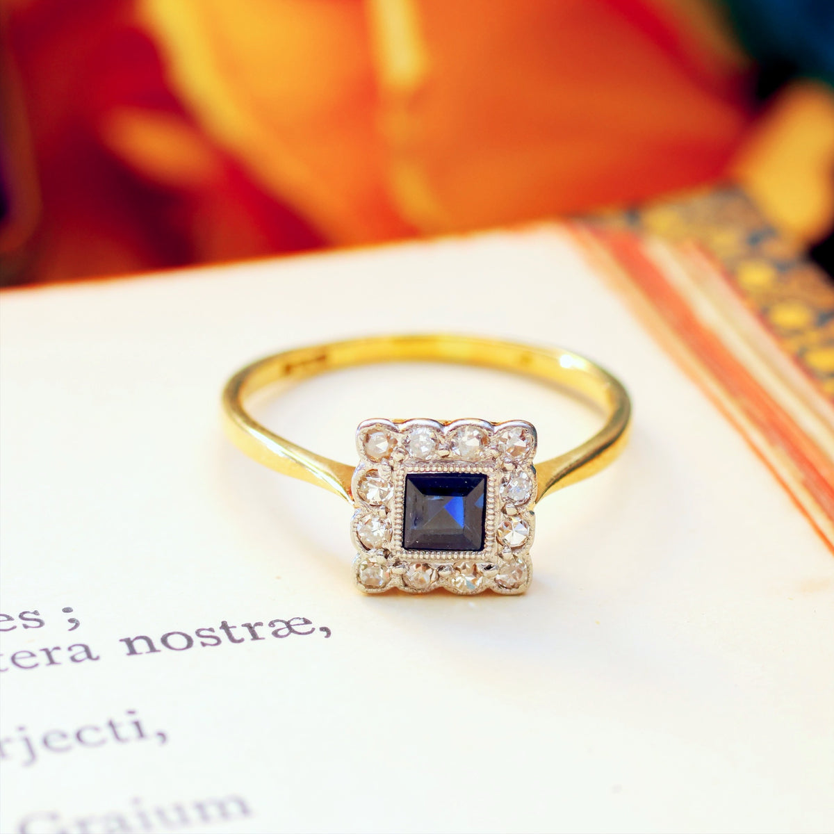 Vintage Perfection Sapphire & Diamond Engagement Ring
