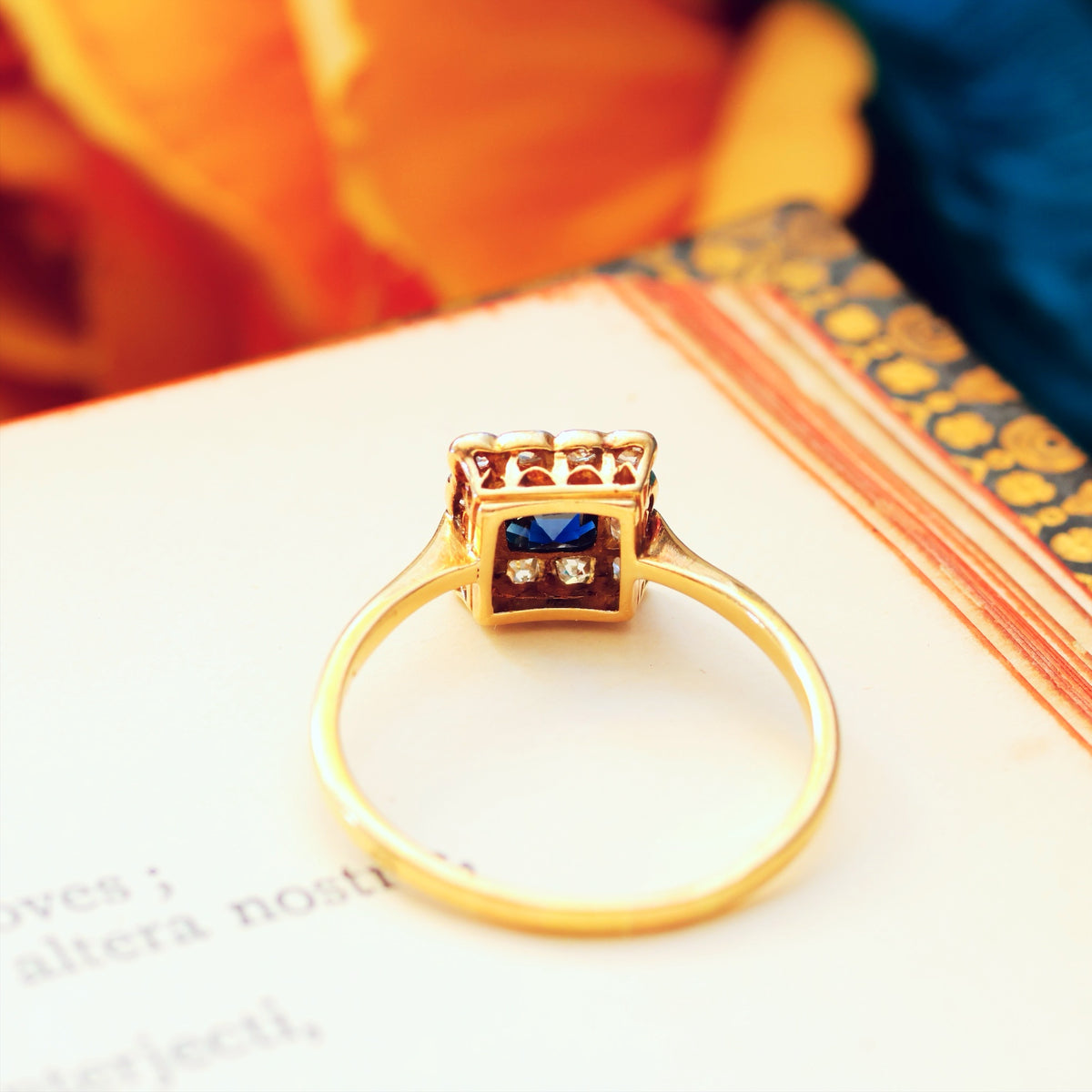 Vintage Perfection Sapphire & Diamond Engagement Ring