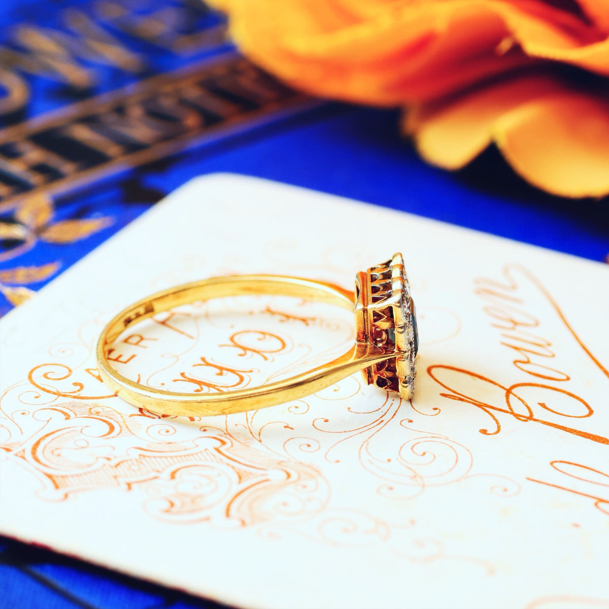 Vintage Perfection Sapphire & Diamond Engagement Ring