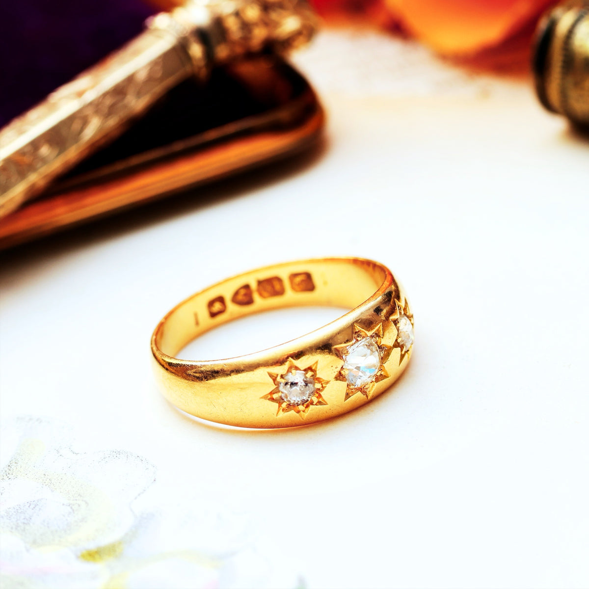Lucky in Love! Date 1907 Starry Gypsy Set Diamond Band Ring
