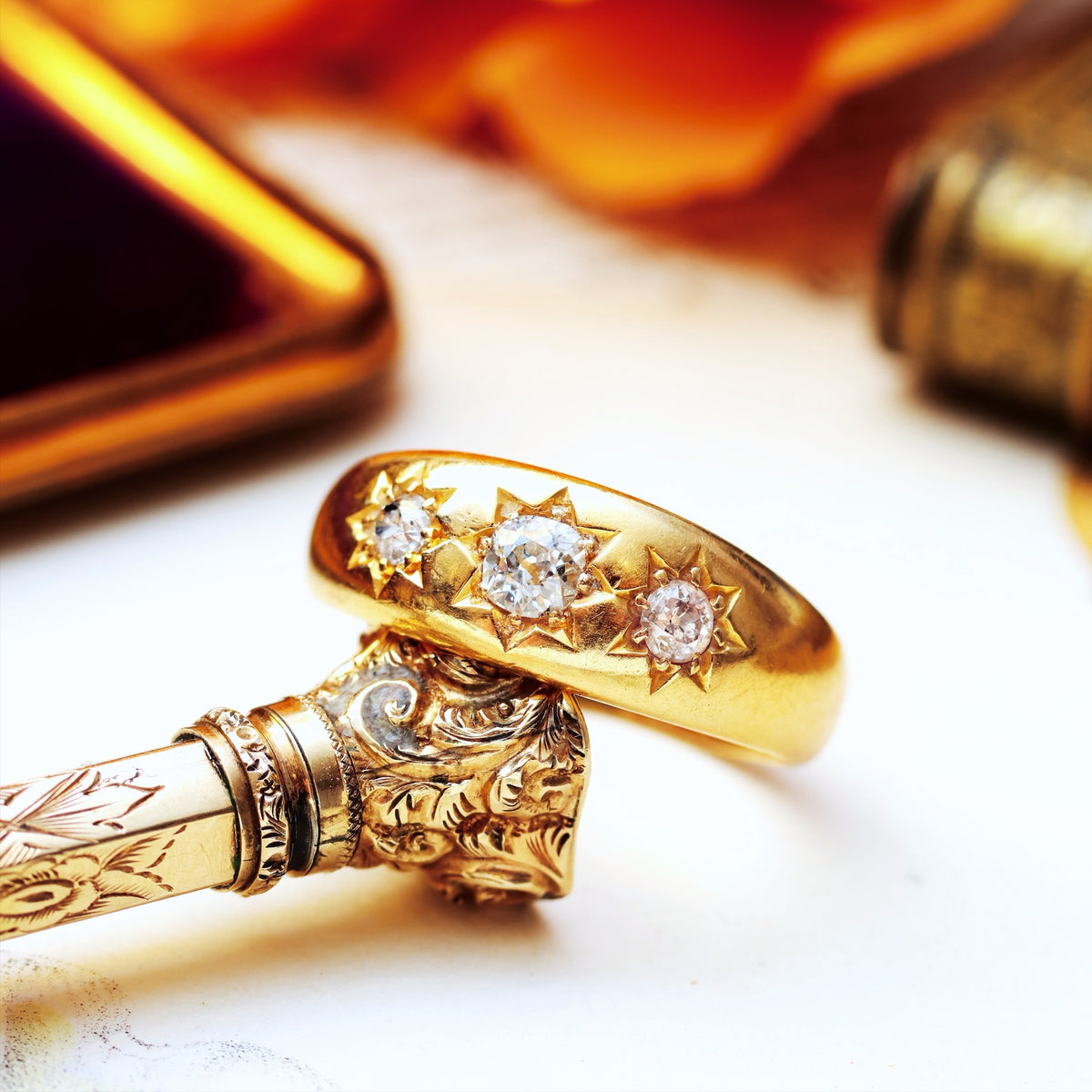 Lucky in Love! Date 1907 Starry Gypsy Set Diamond Band Ring
