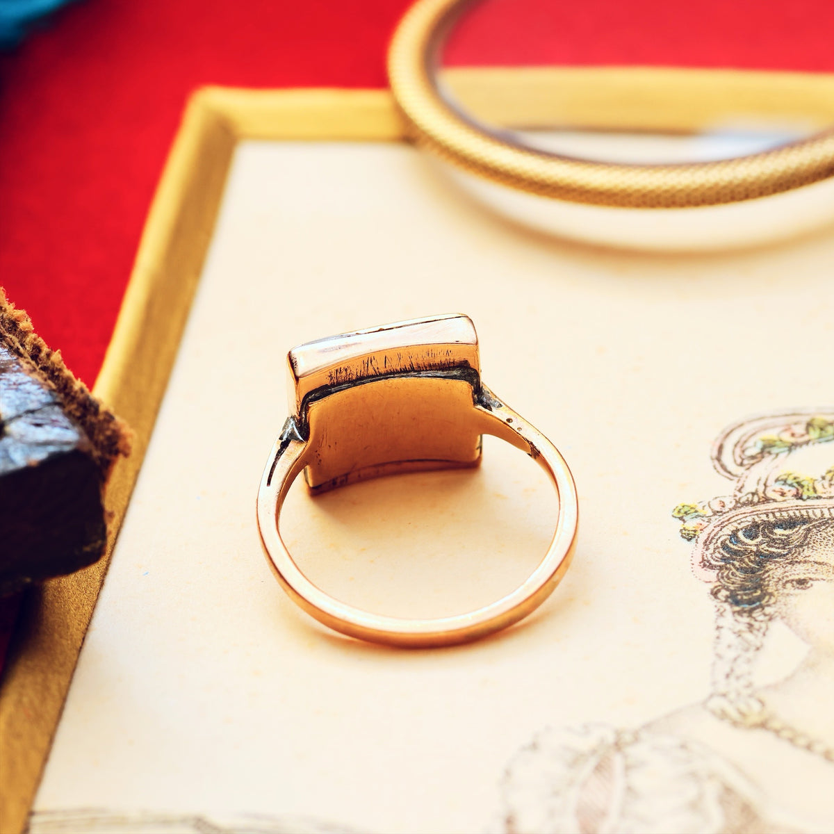 Georgian Wild Pearl & Enamel Ring