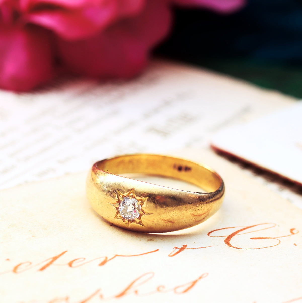 Classic Victorian Star-set Diamond Band Ring