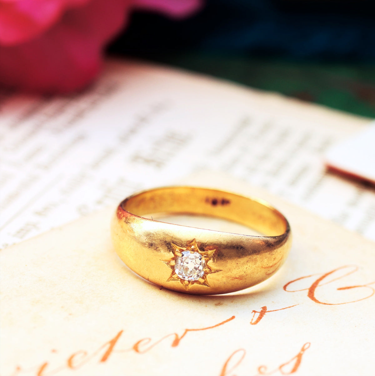 Classic Victorian Star-set Diamond Band Ring