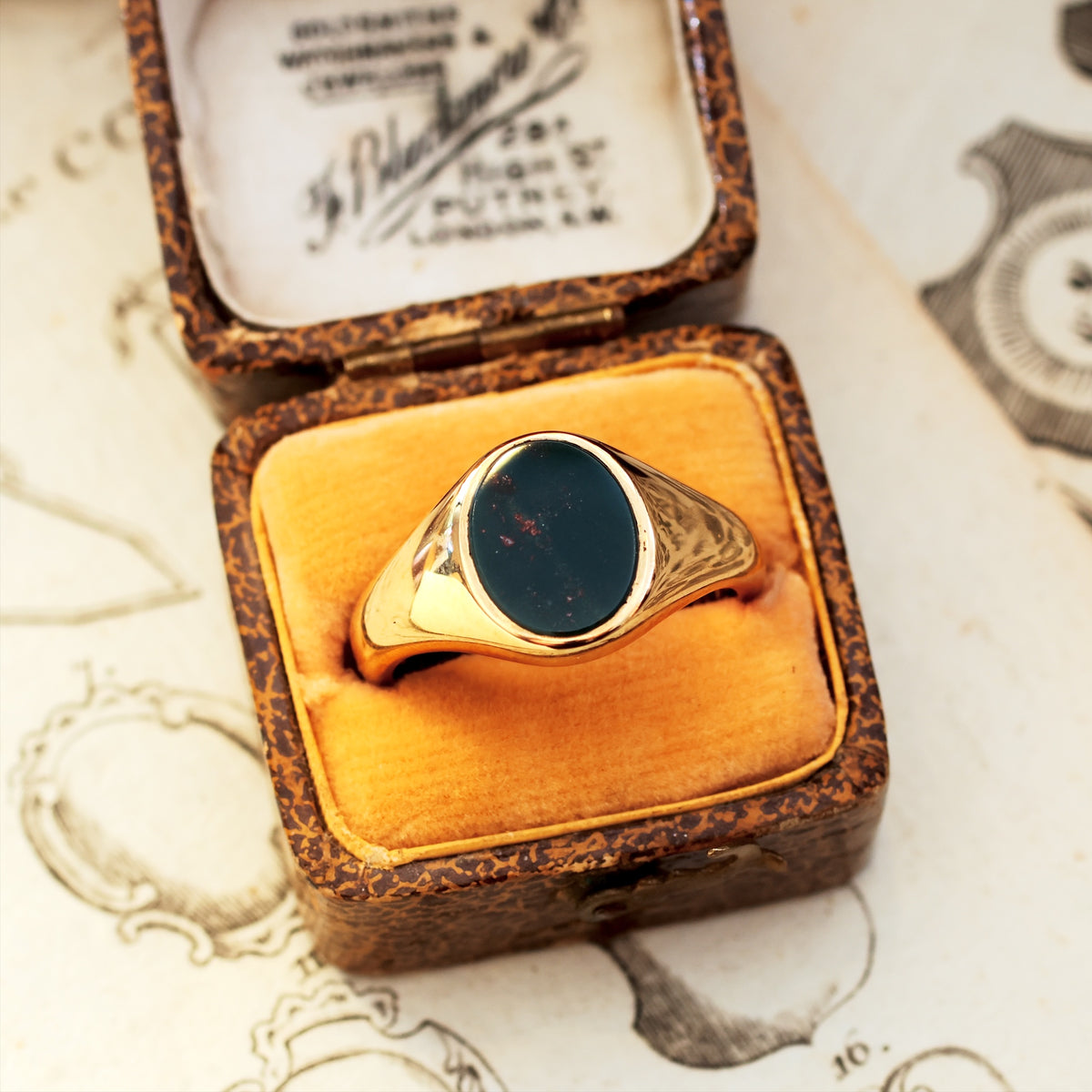 9ct Gold Bloodstone Signet Ring