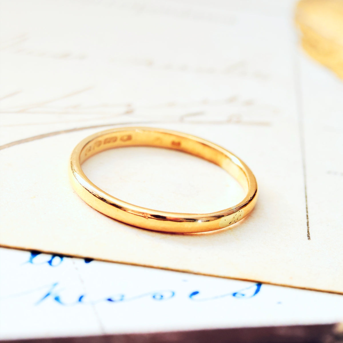 Vintage Date 1938 22ct Gold Wedding Band