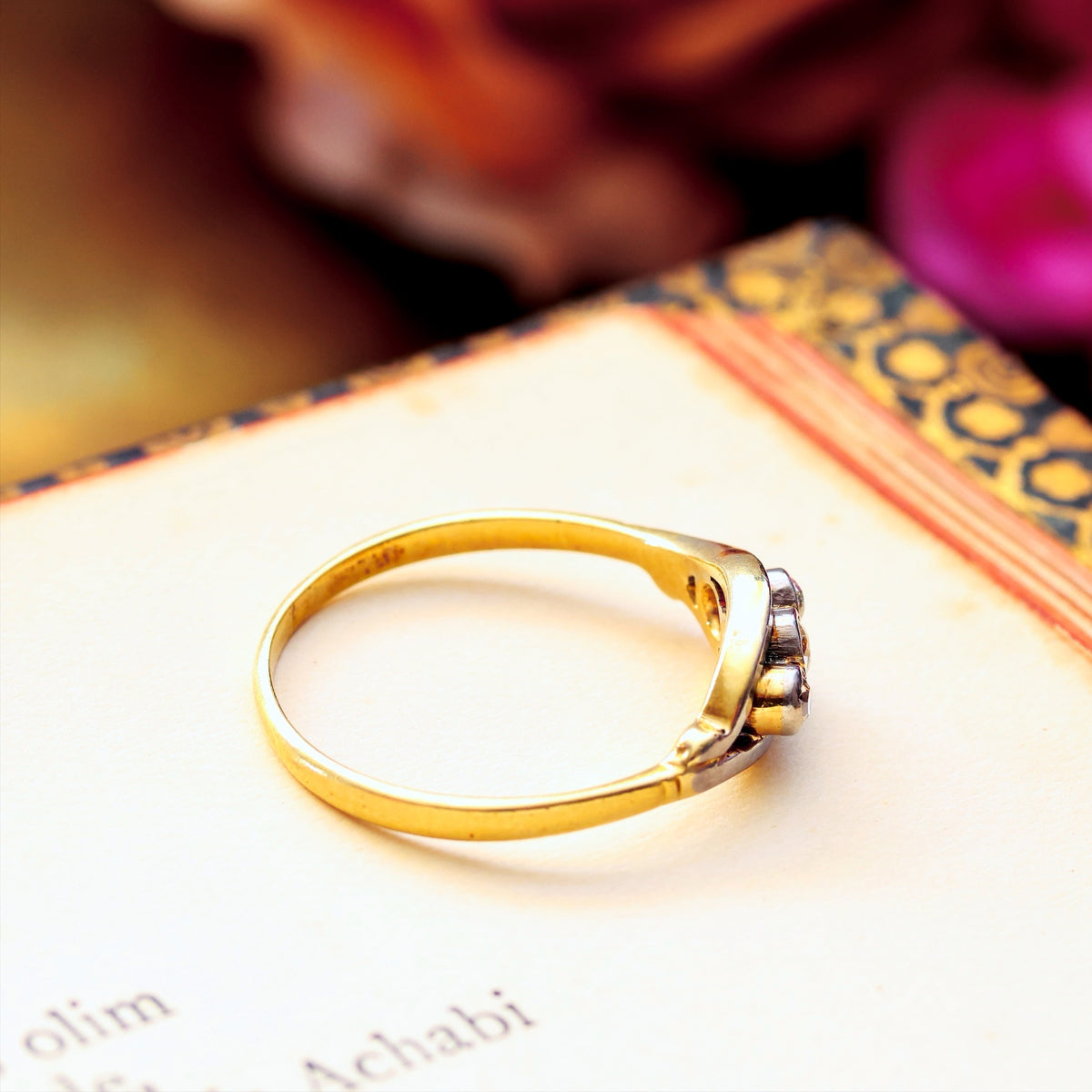 Vintage Diamond Trilogy Crossover Engagement Ring