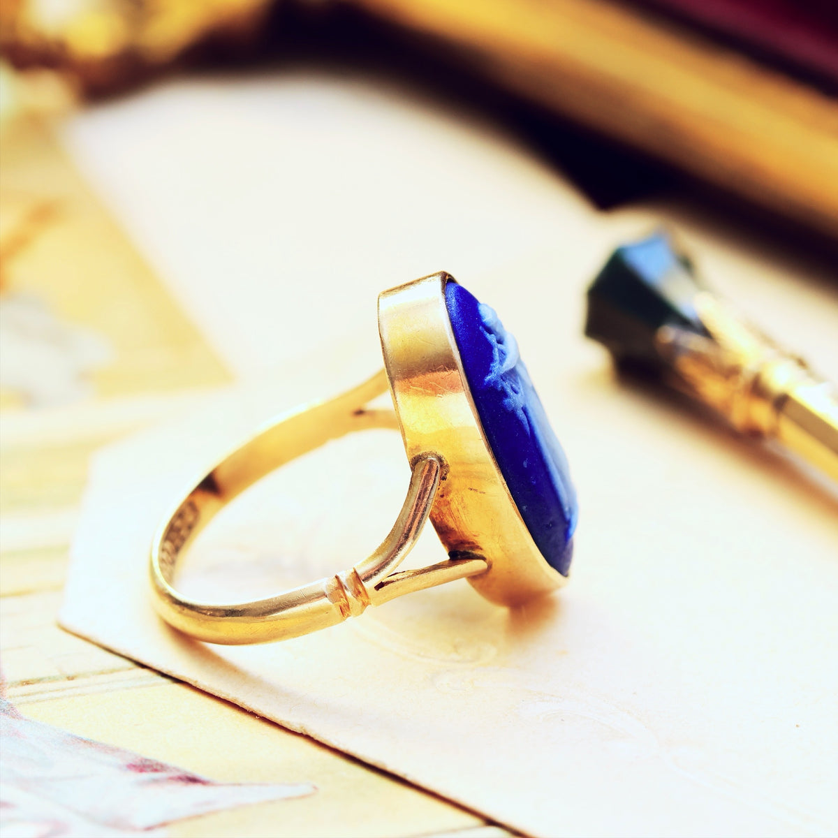 Vintage Neoclassical Wedgewood Goddess Ring