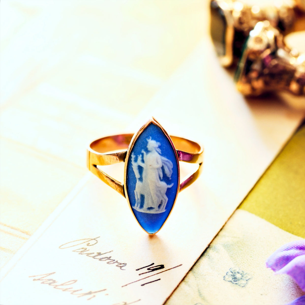 Vintage Wedgewood Goddess Artemis Ring