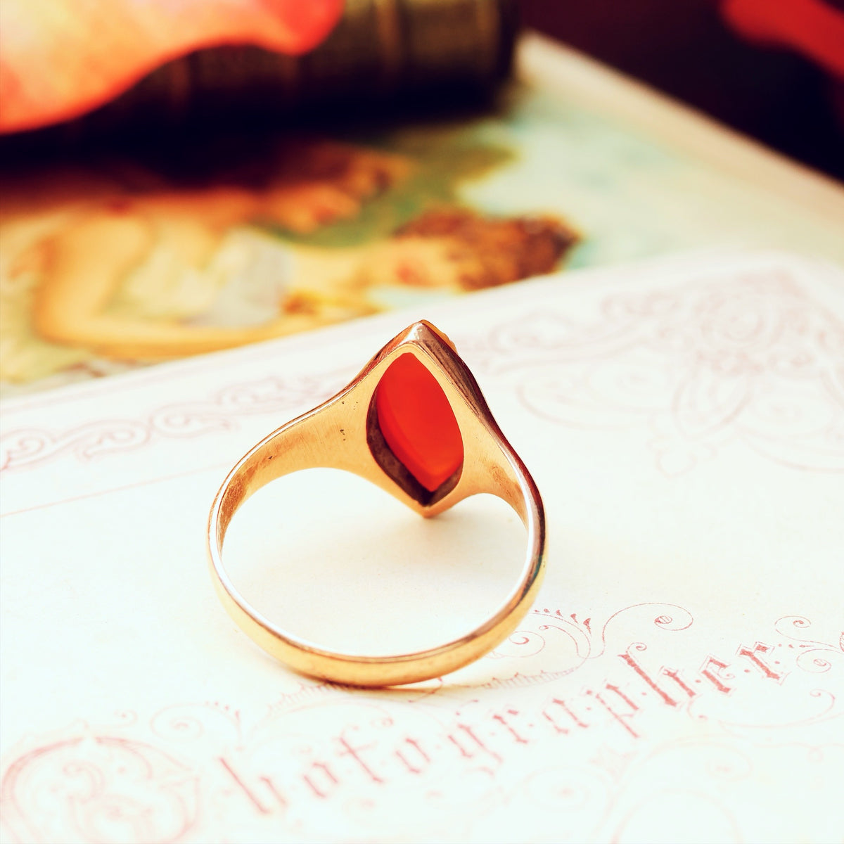 Antique Date 1913 Goddess Cameo Ring