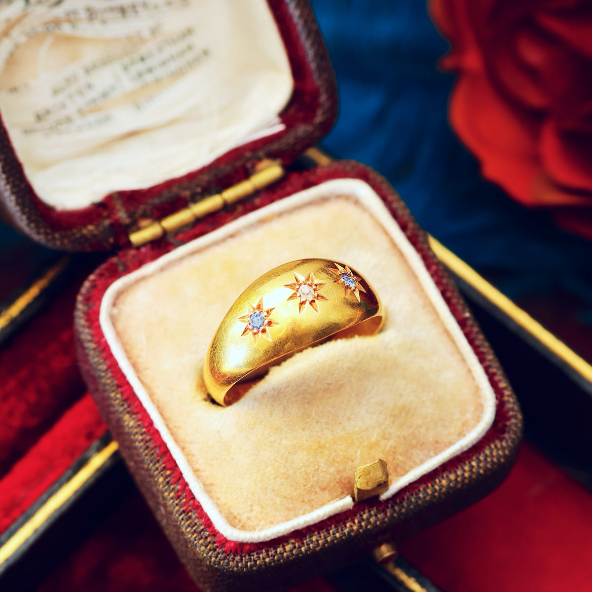 Date 1908 Sapphire & Diamond Gypsy Band Ring