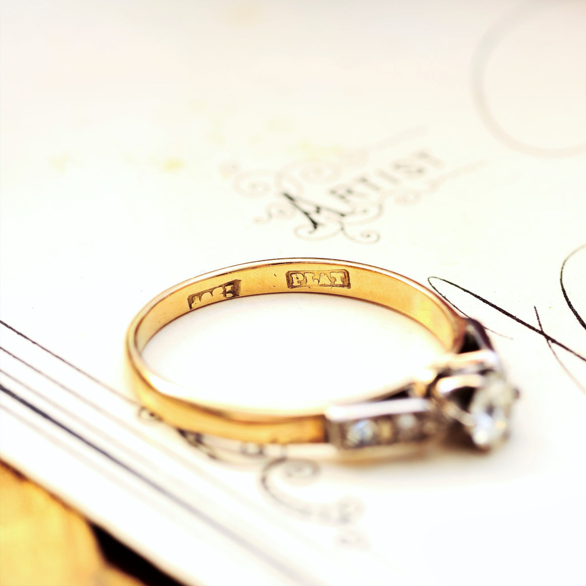 Sparkly!! Vintage Diamond Solitaire Engagement Ring
