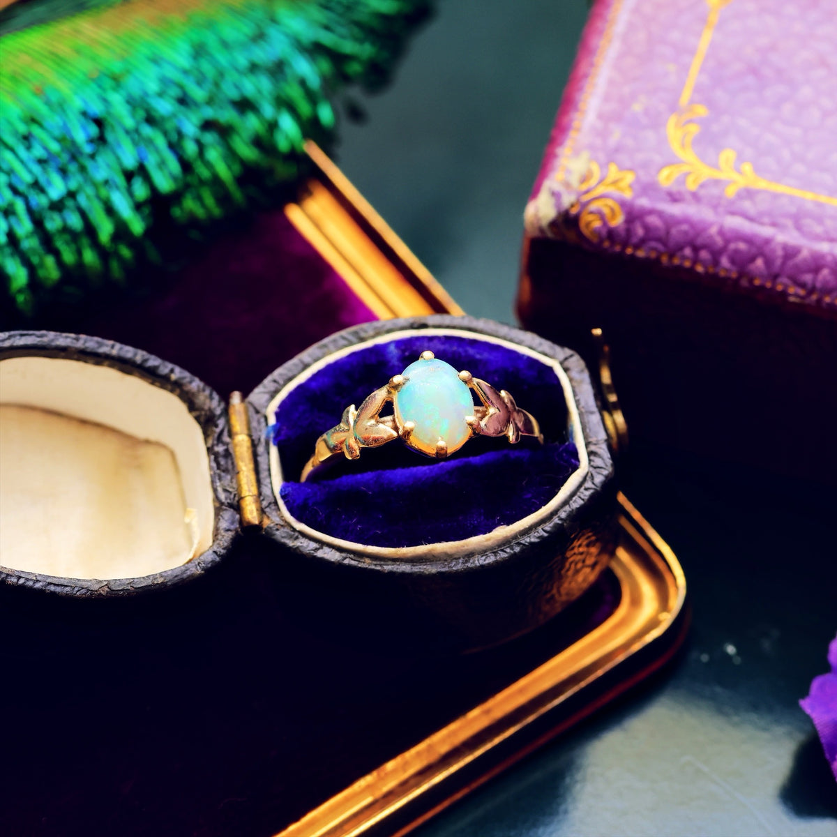 Date 1979 Crystal Opal Dress Ring