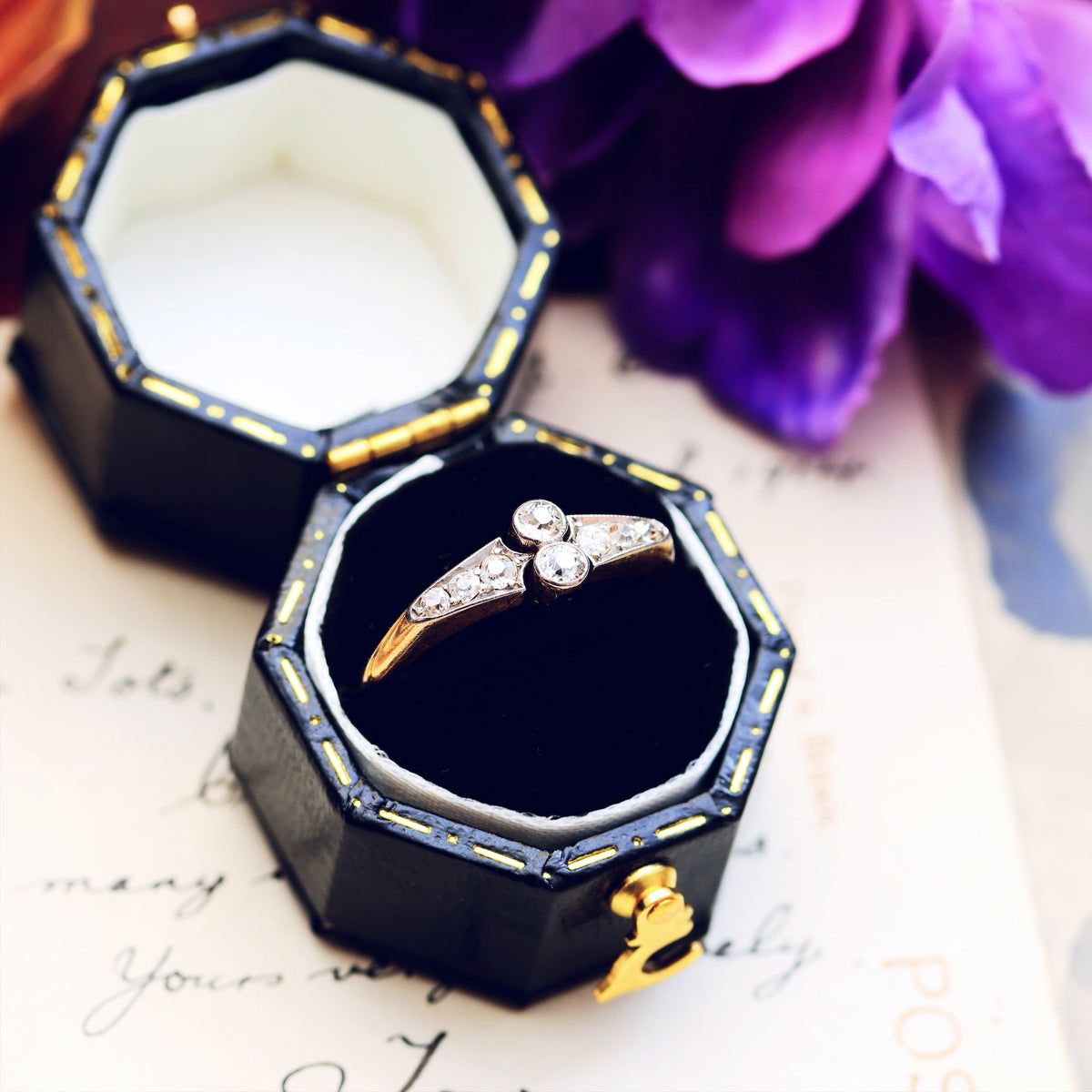 Adorable Antique Edwardian Diamond Dress Ring