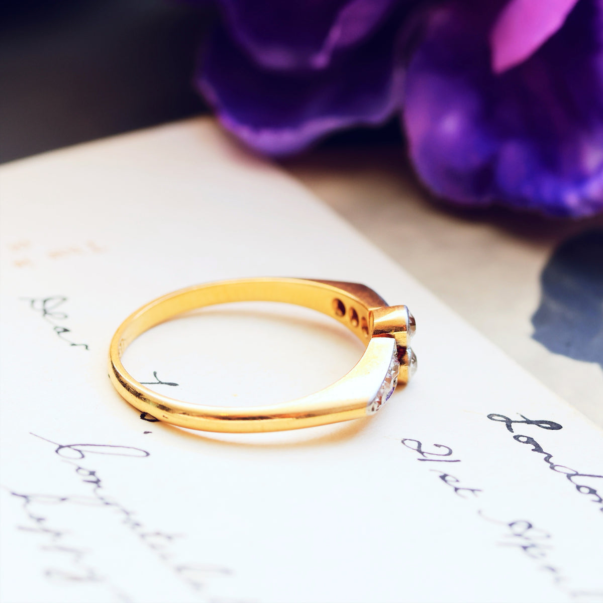 Adorable Antique Edwardian Diamond Dress Ring