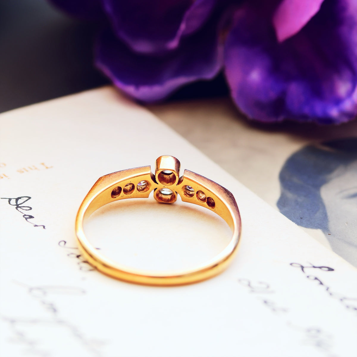 Adorable Antique Edwardian Diamond Dress Ring