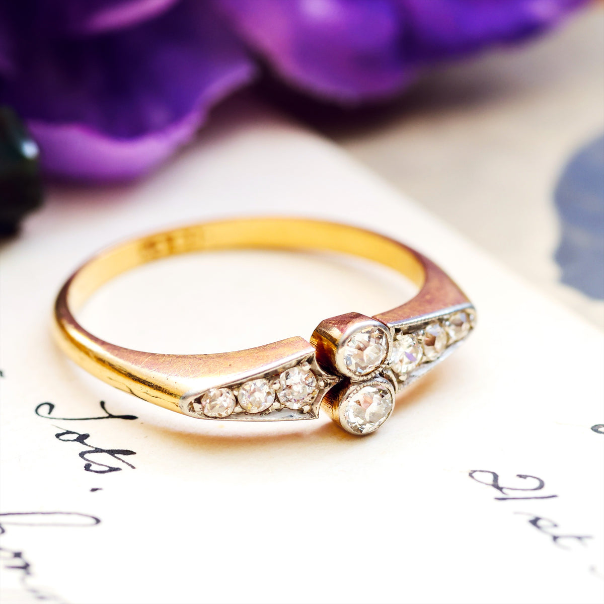 Adorable Antique Edwardian Diamond Dress Ring