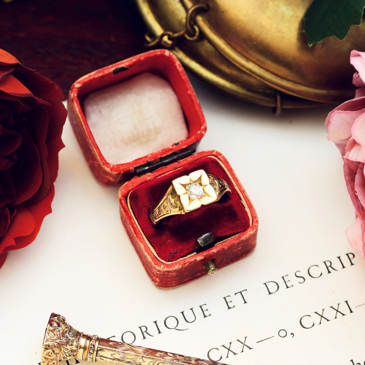 An Antique Unisex Hand Cut Diamond Ring