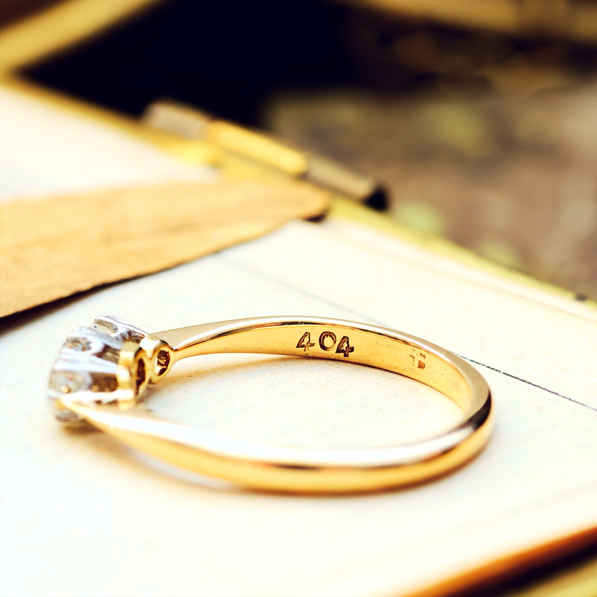 Darling Antique Diamond Trilogy Engagement Ring