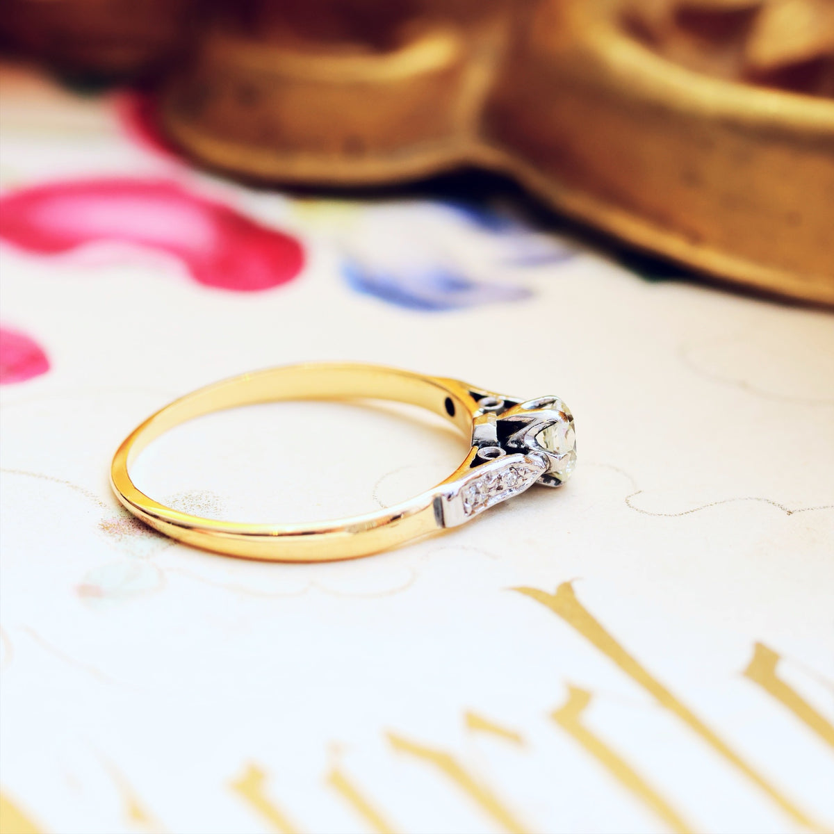 Vintage Glitter! Diamond Engagement Ring