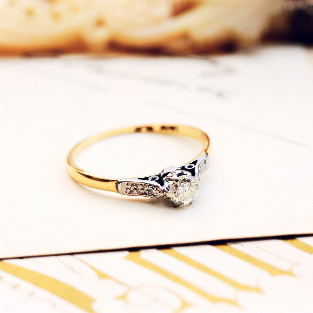 Vintage Glitter! Diamond Engagement Ring