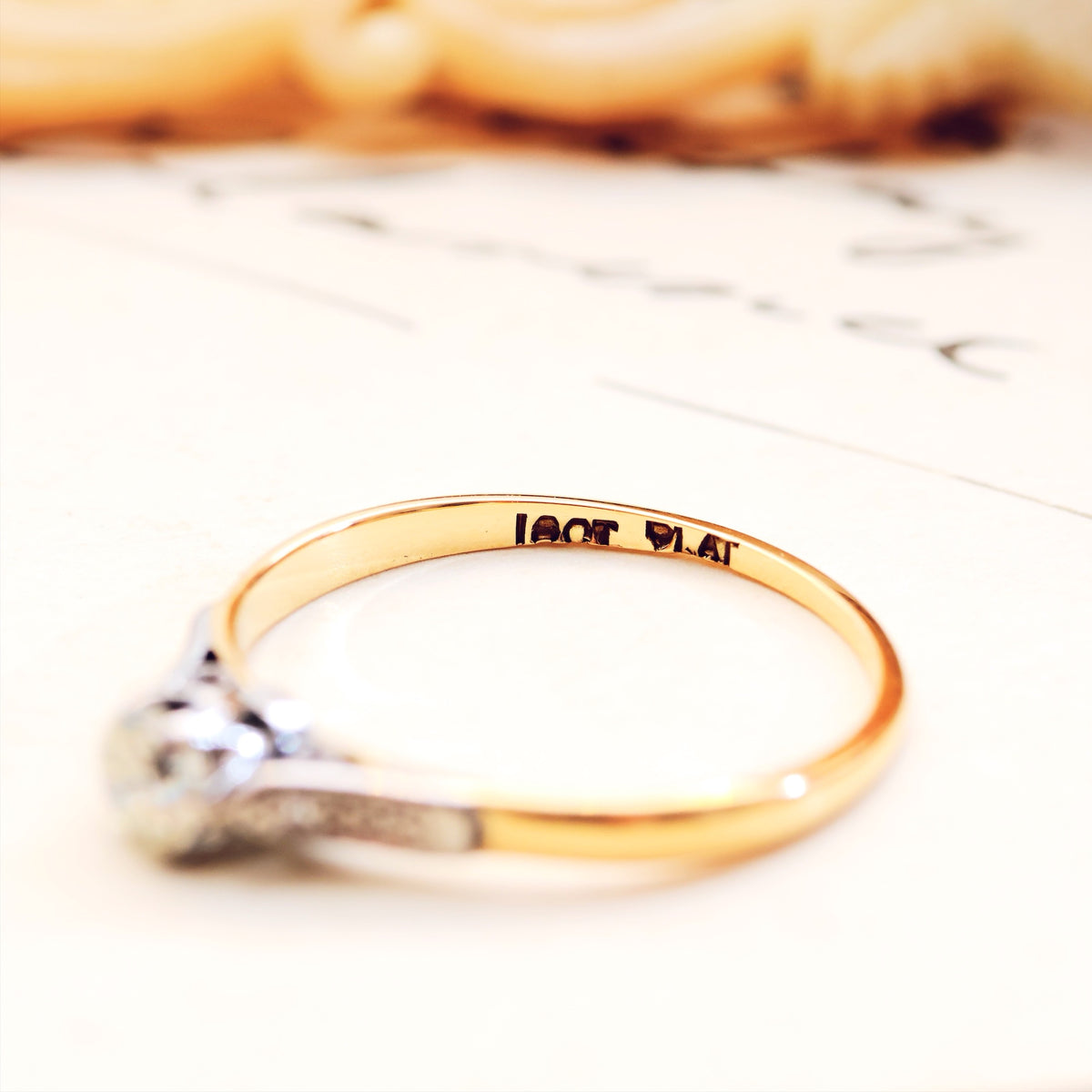 Vintage Glitter! Diamond Engagement Ring