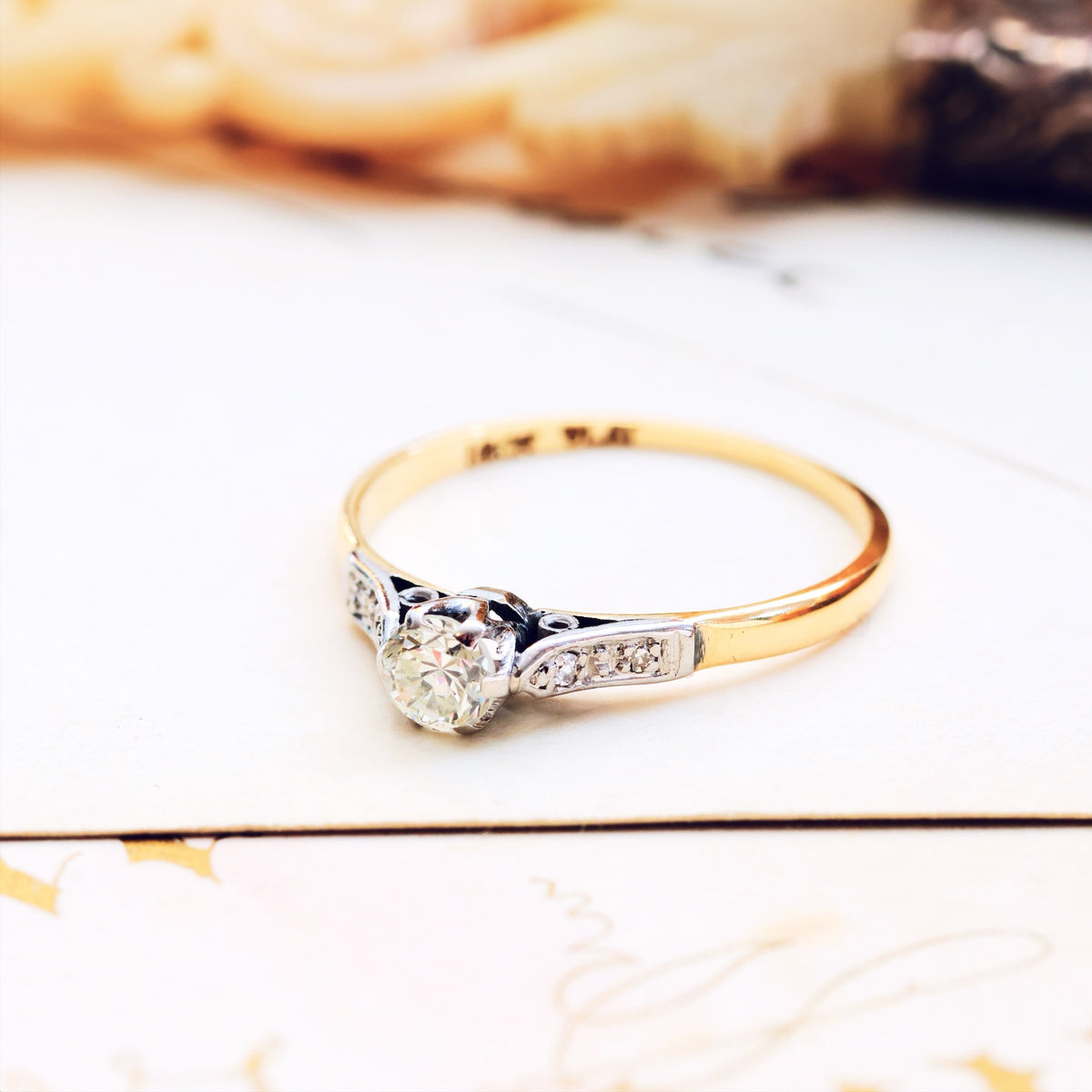 Vintage Glitter! Diamond Engagement Ring