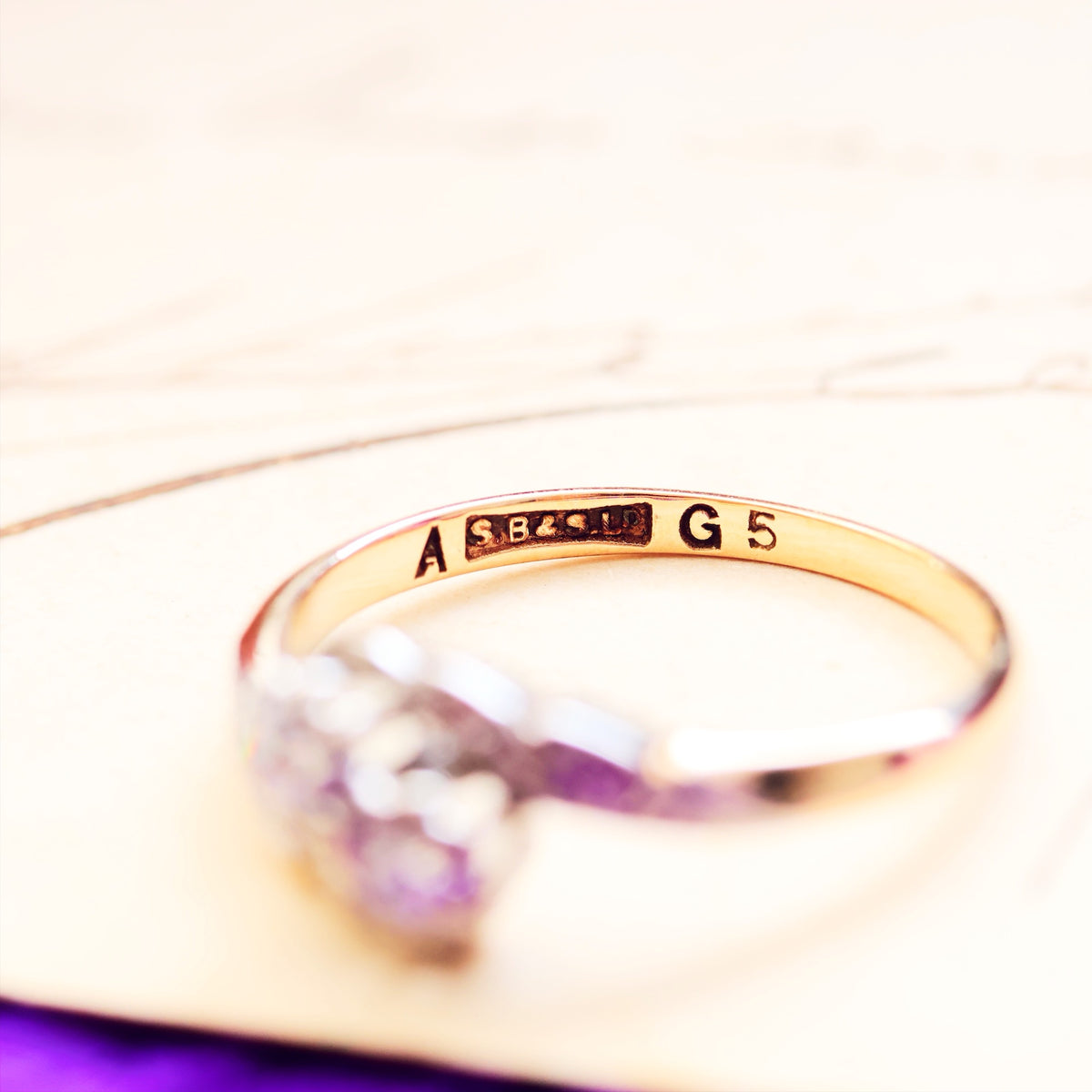 A Petite Vintage Diamond Crossover Engagement Ring