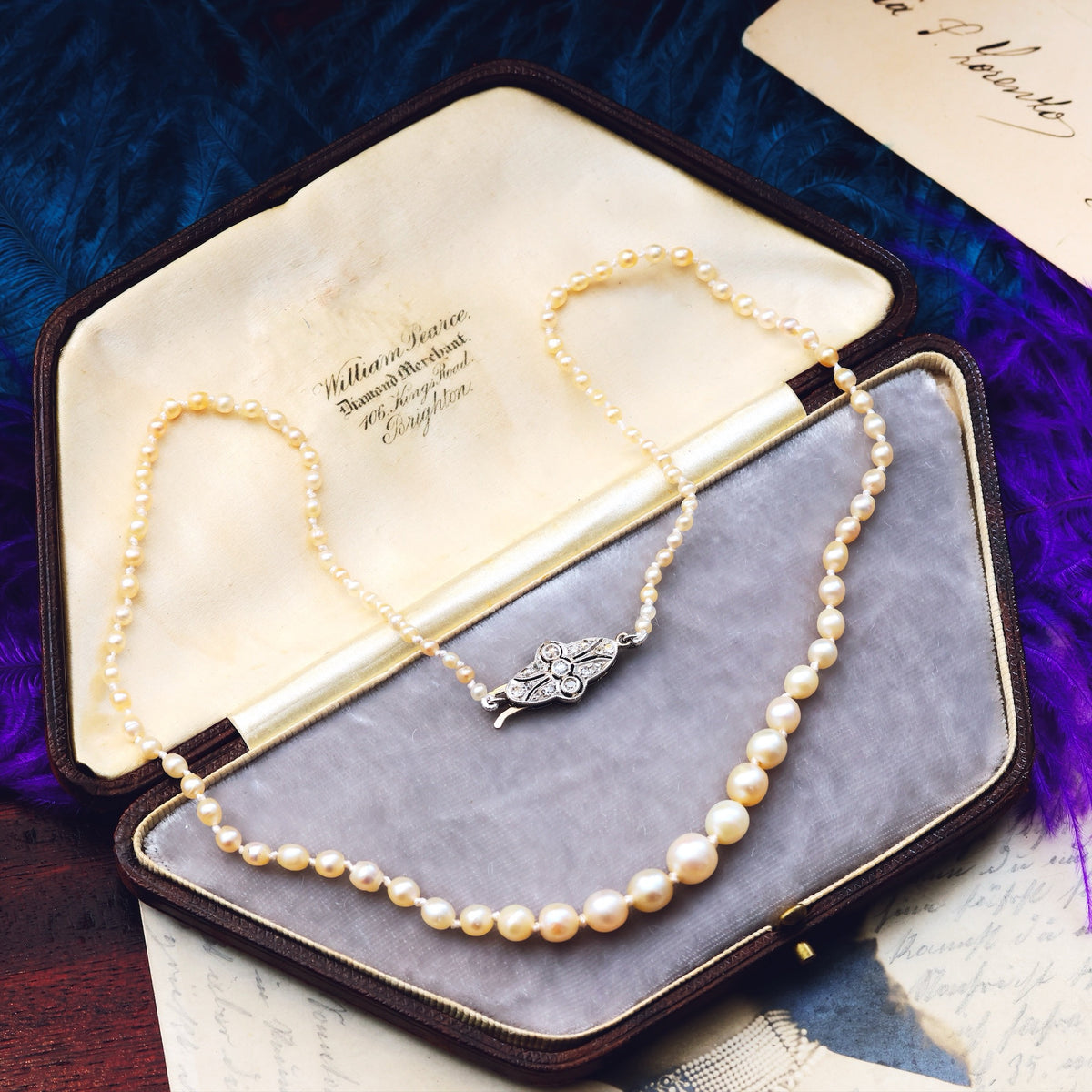 Certificated Antique Natural Saltwater Pearl Necklace