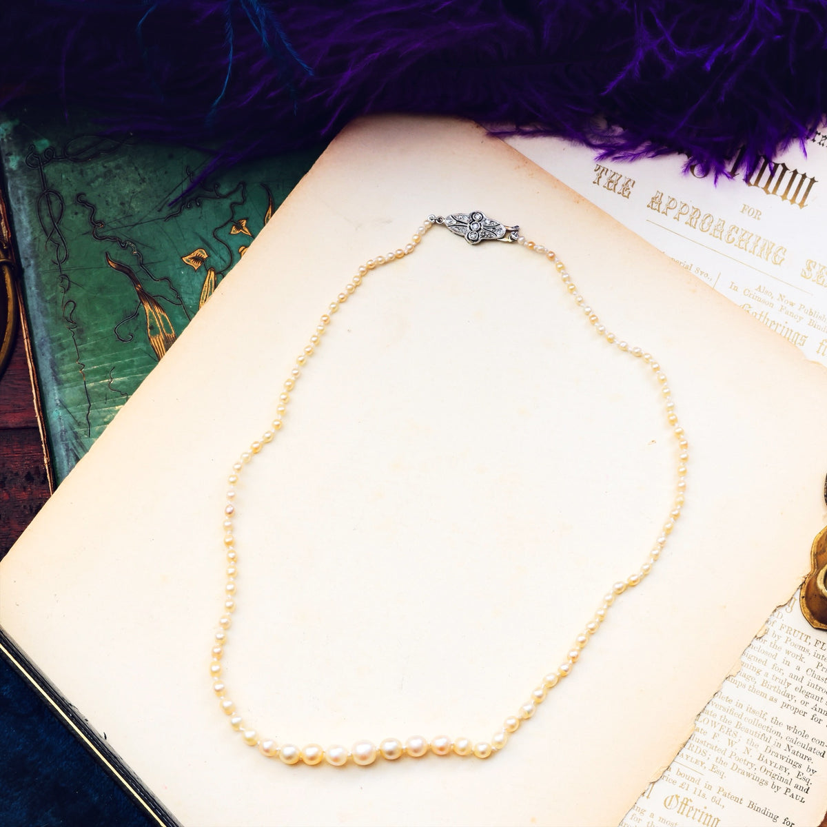 Certificated Antique Natural Saltwater Pearl Necklace