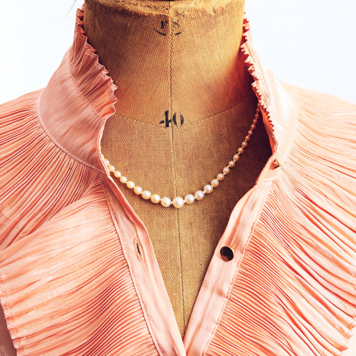Certificated Antique Natural Saltwater Pearl Necklace