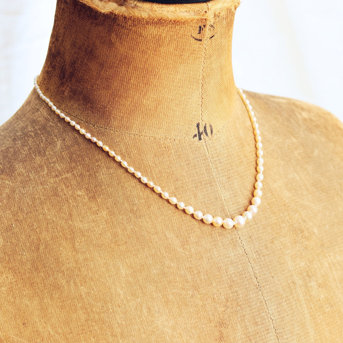 Certificated Antique Natural Saltwater Pearl Necklace