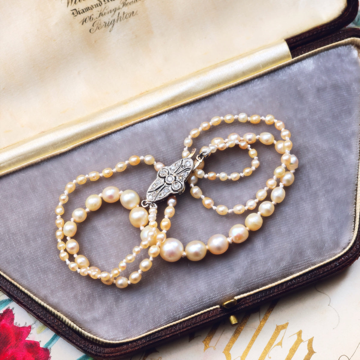 Certificated Antique Natural Saltwater Pearl Necklace