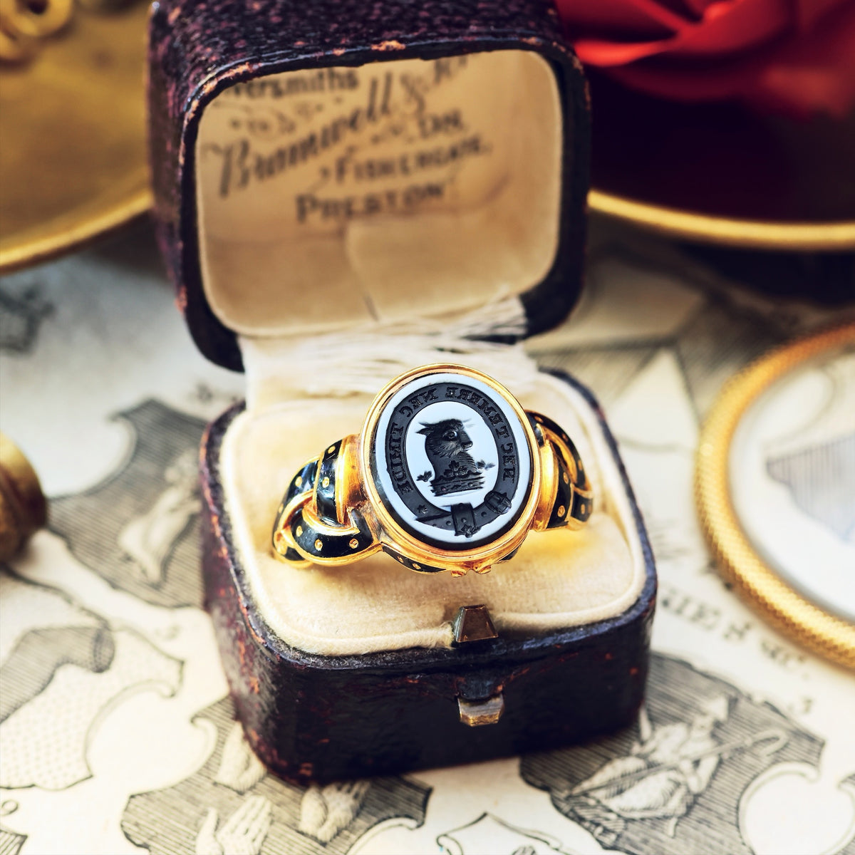 Date 1862 Mourning Ring for Caroline Giesler