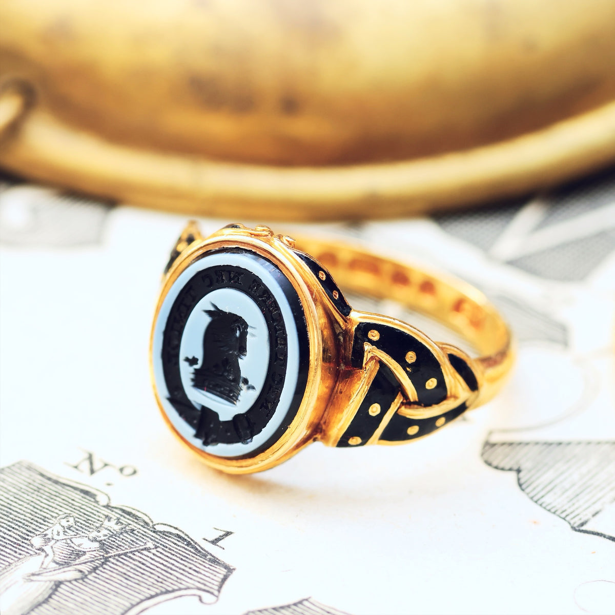 Date 1862 Mourning Ring for Caroline Giesler