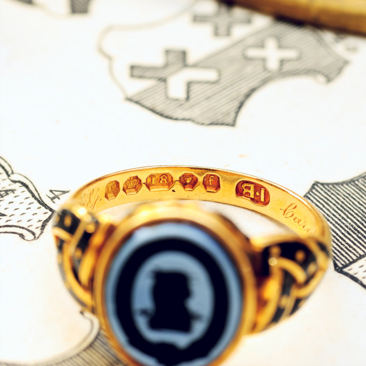 Date 1862 Mourning Ring for Caroline Giesler
