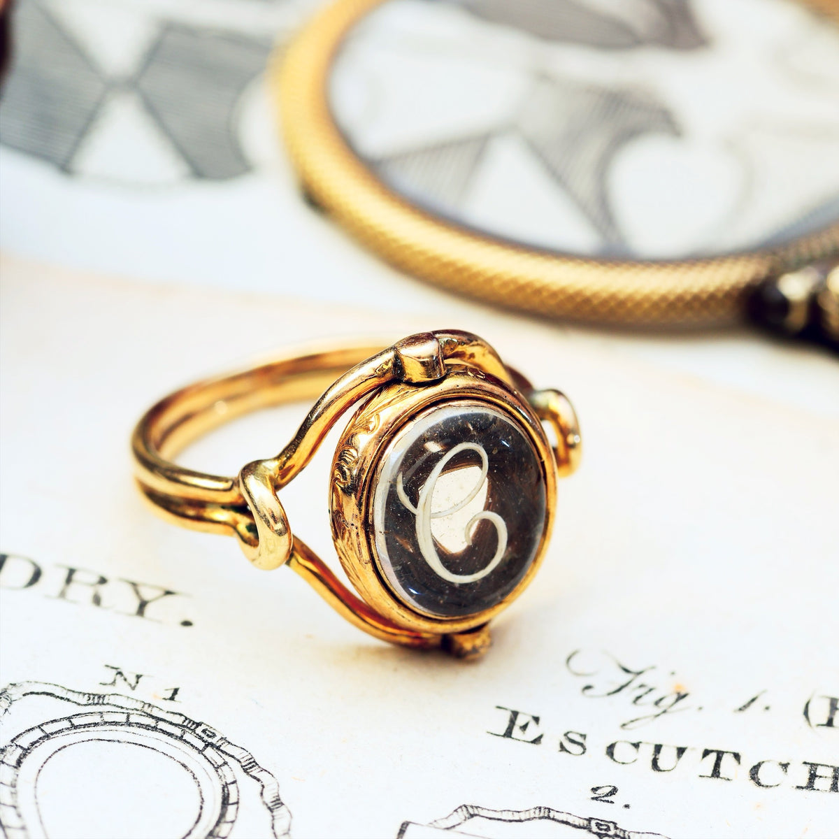 Circa 1862 Mourning Ring for Caroline Giesler