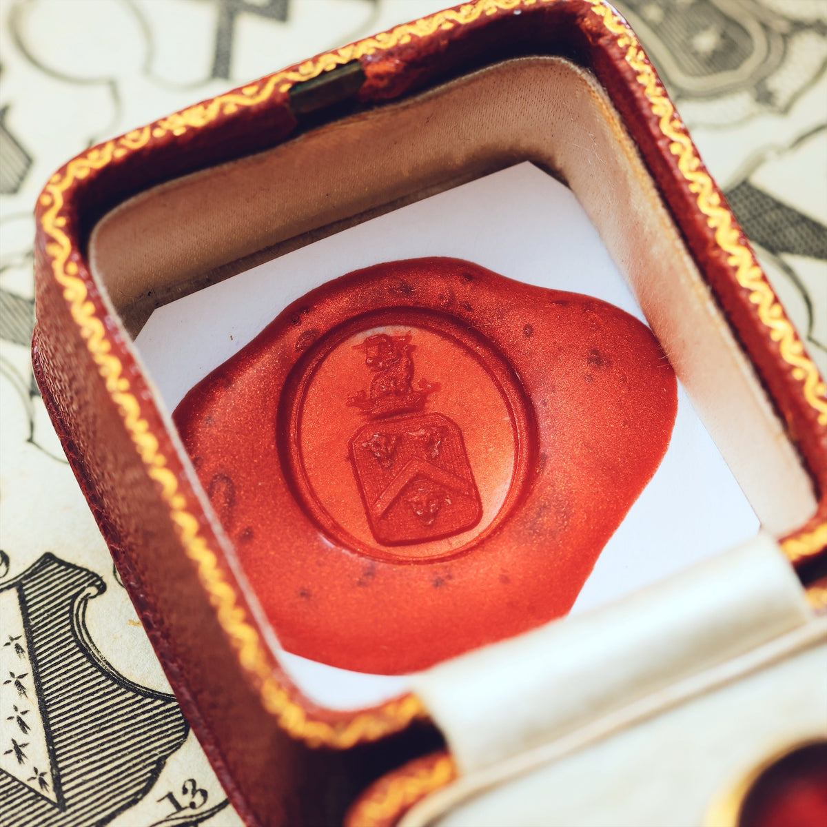 Vintage Russet Carnelian Intaglio Signet Seal Ring
