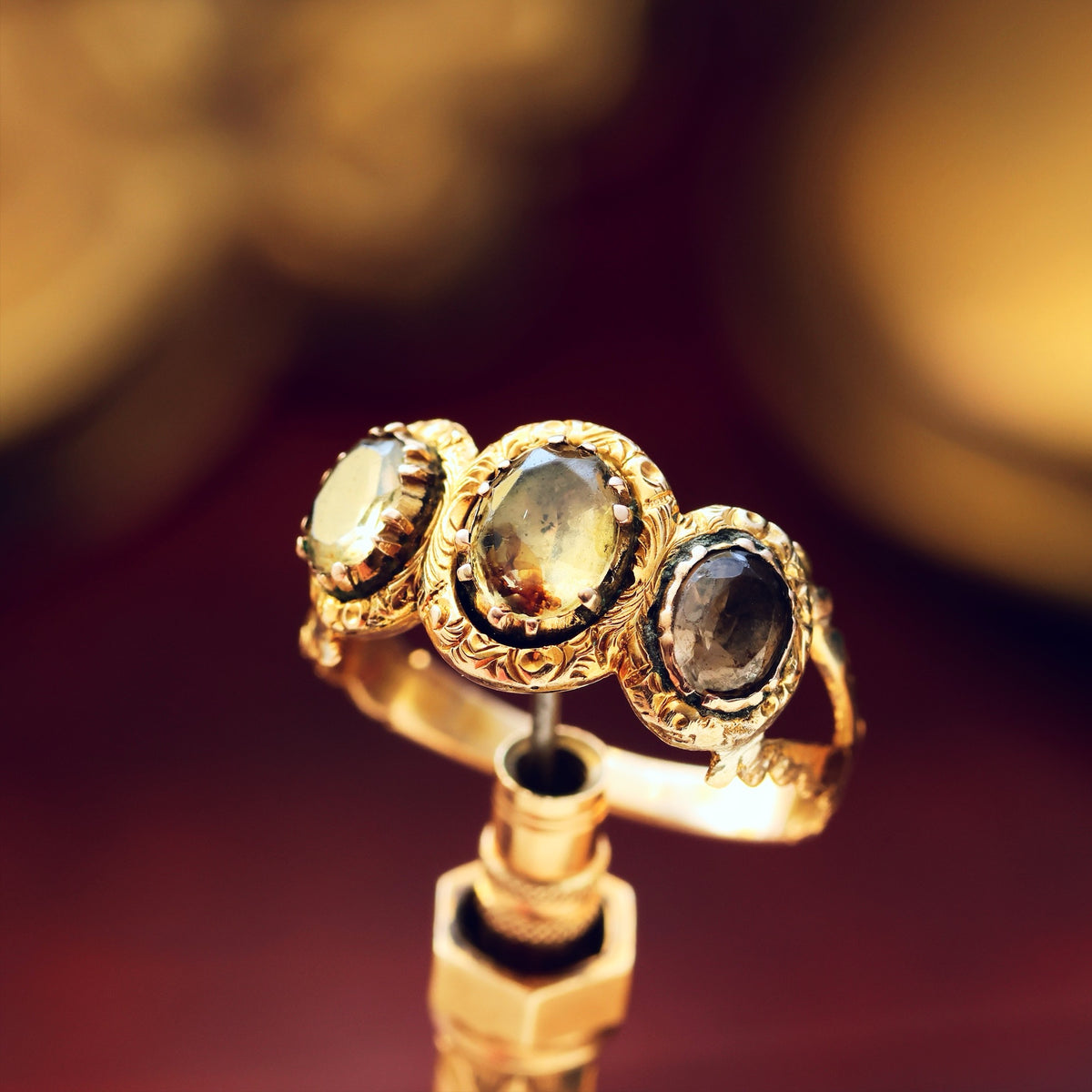 Antique Georgian Foiled Chrysoberyl Ring