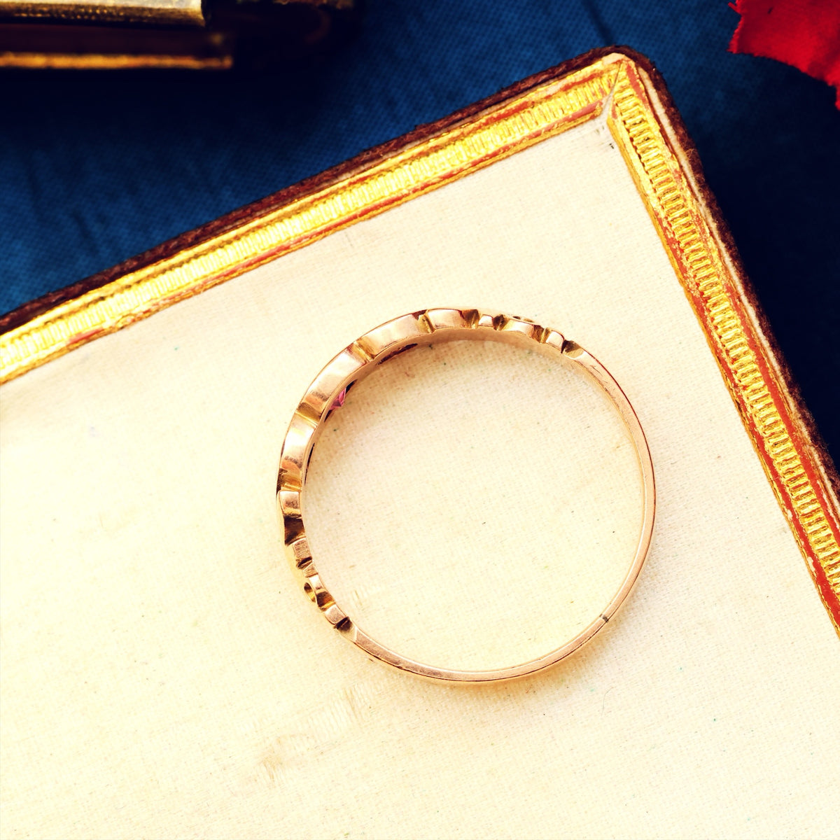 Antique Rose Gold Tourmaline & Opal Ring