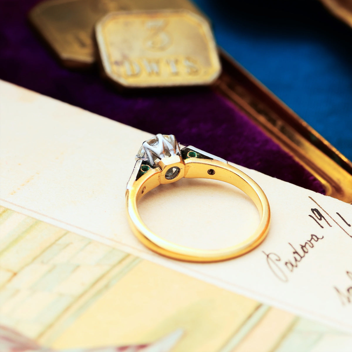 Classic Vintage Diamond Solitaire Engagement Ring