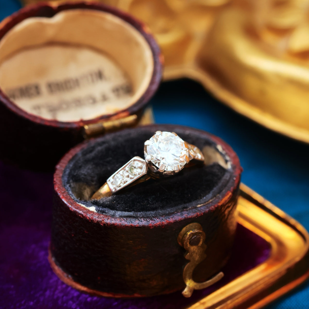 Classic Vintage Diamond Solitaire Engagement Ring