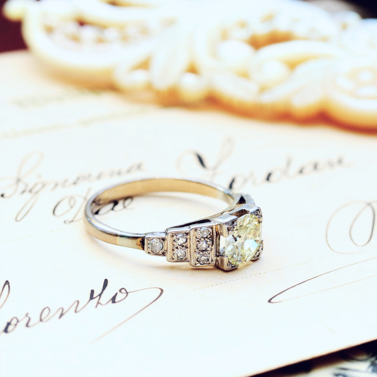 Vintage Art Deco Diamond Engagement Ring