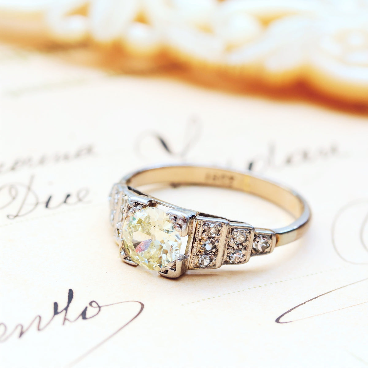 Vintage Art Deco Diamond Engagement Ring