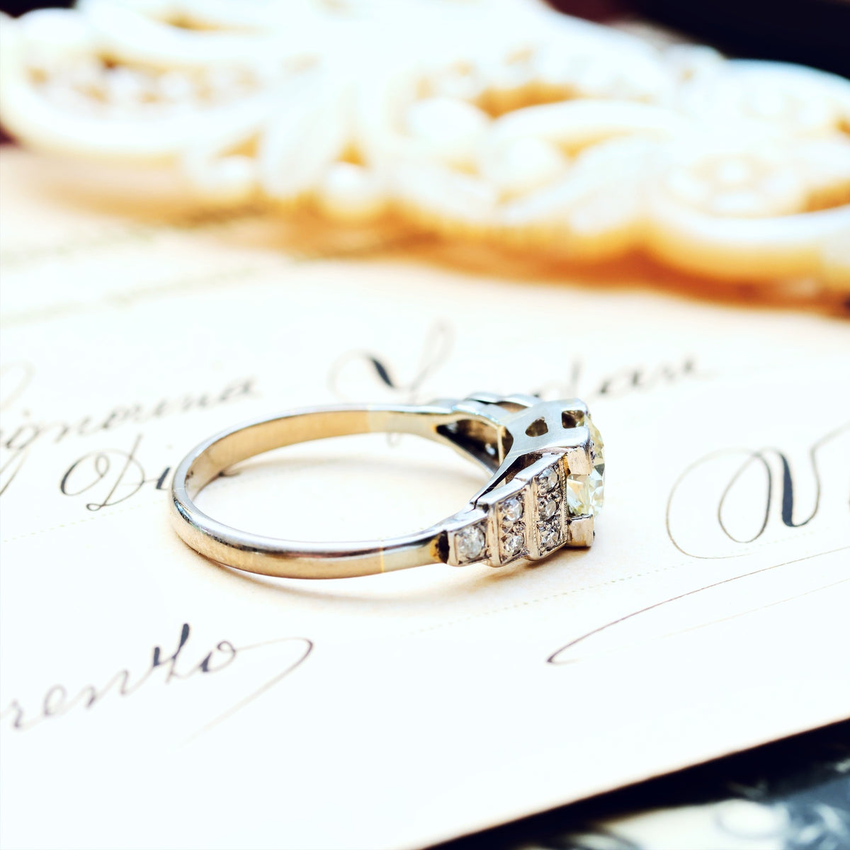 Vintage Art Deco Diamond Engagement Ring
